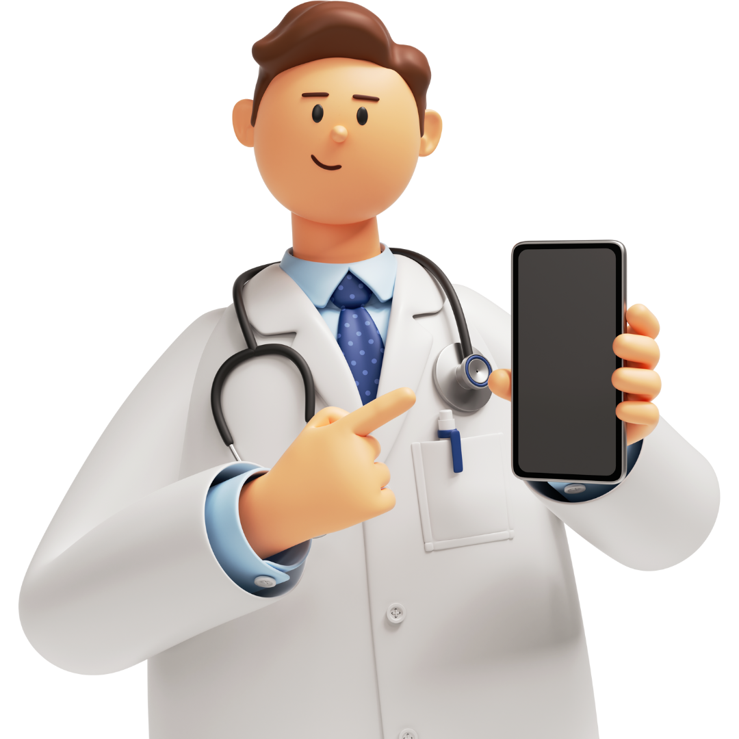 Médico com Celular